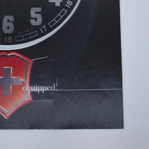 Swiss Army Watch Print Ad Luxury Timepiece Minimalist Design Promo Advertising - Picture 5 of 6
